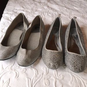 Bundle of two pair of unworn Ballerina shoes. Size 9.1/2